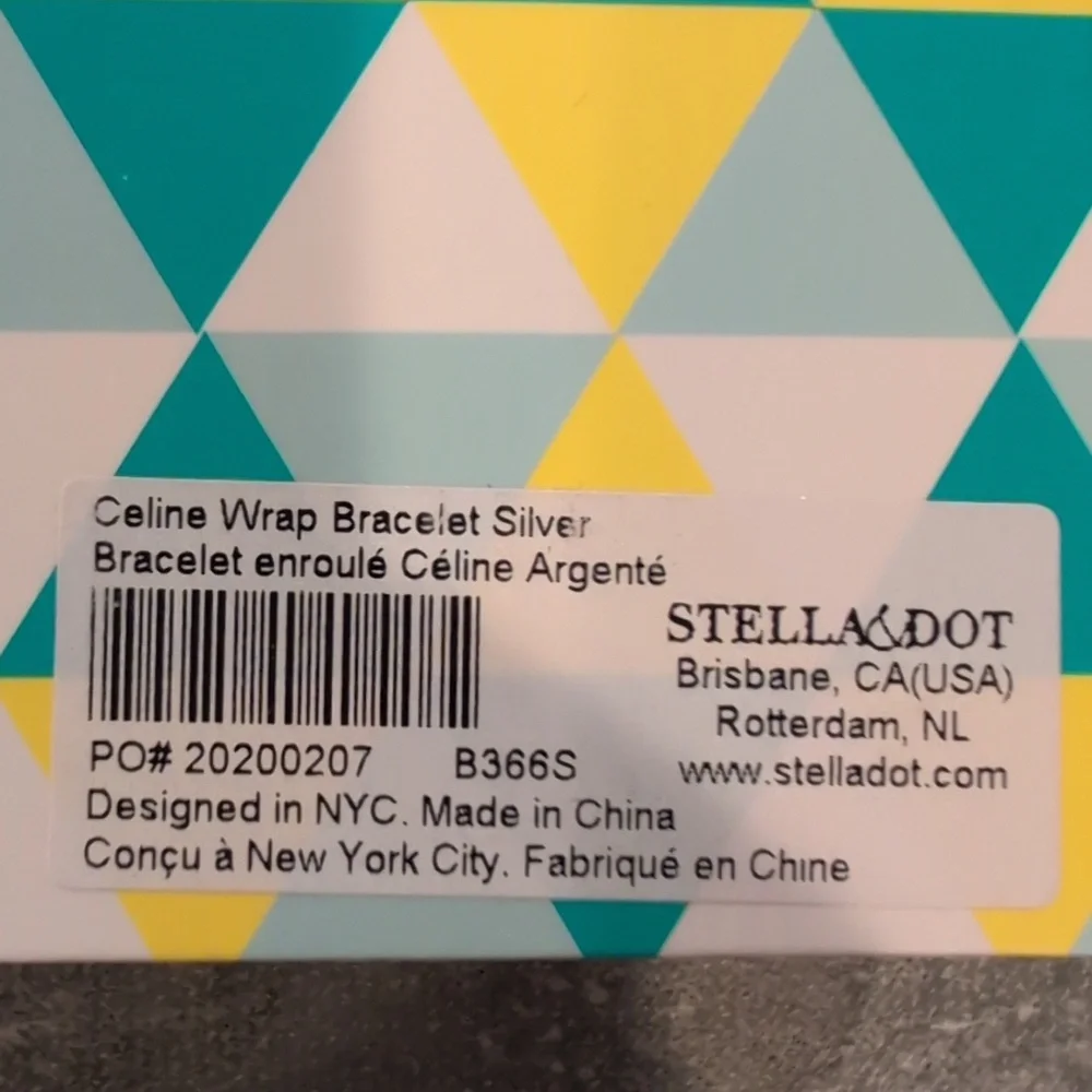 NWT Stella & Dot Celine Wrap Bracelet Silver OS - Picture 5 of 5